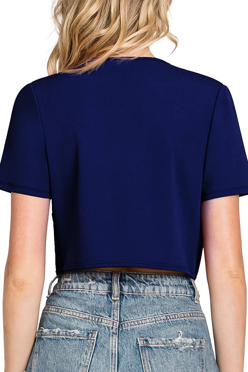 CWOBL092_Short Sleeve  Bolero Open Front Cardigan