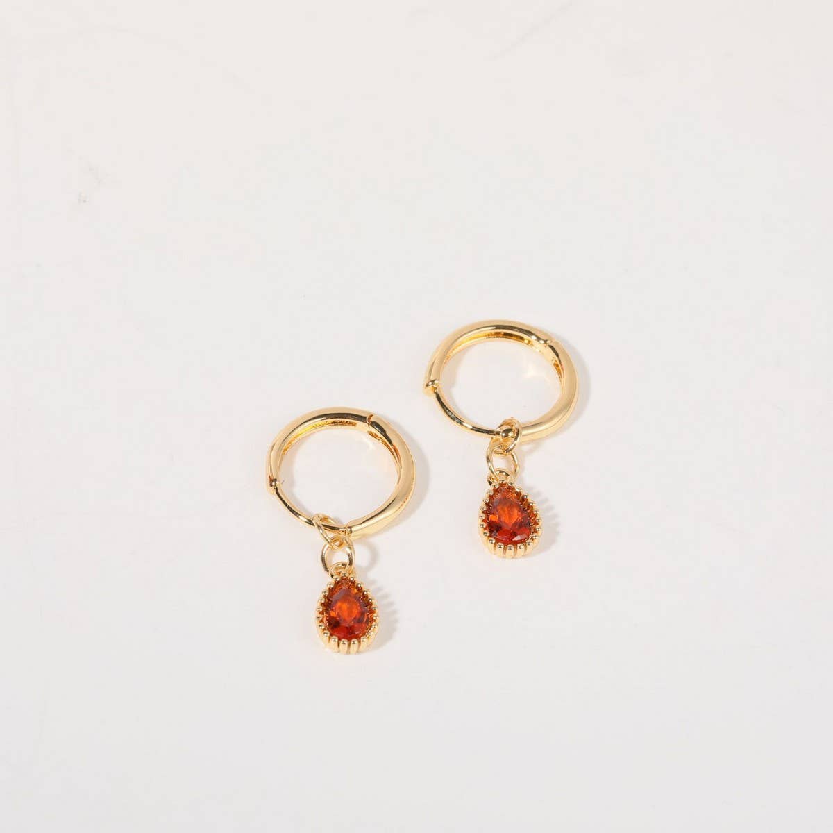 Elegant Zodiac Birthstone Teardrop Earrings Women