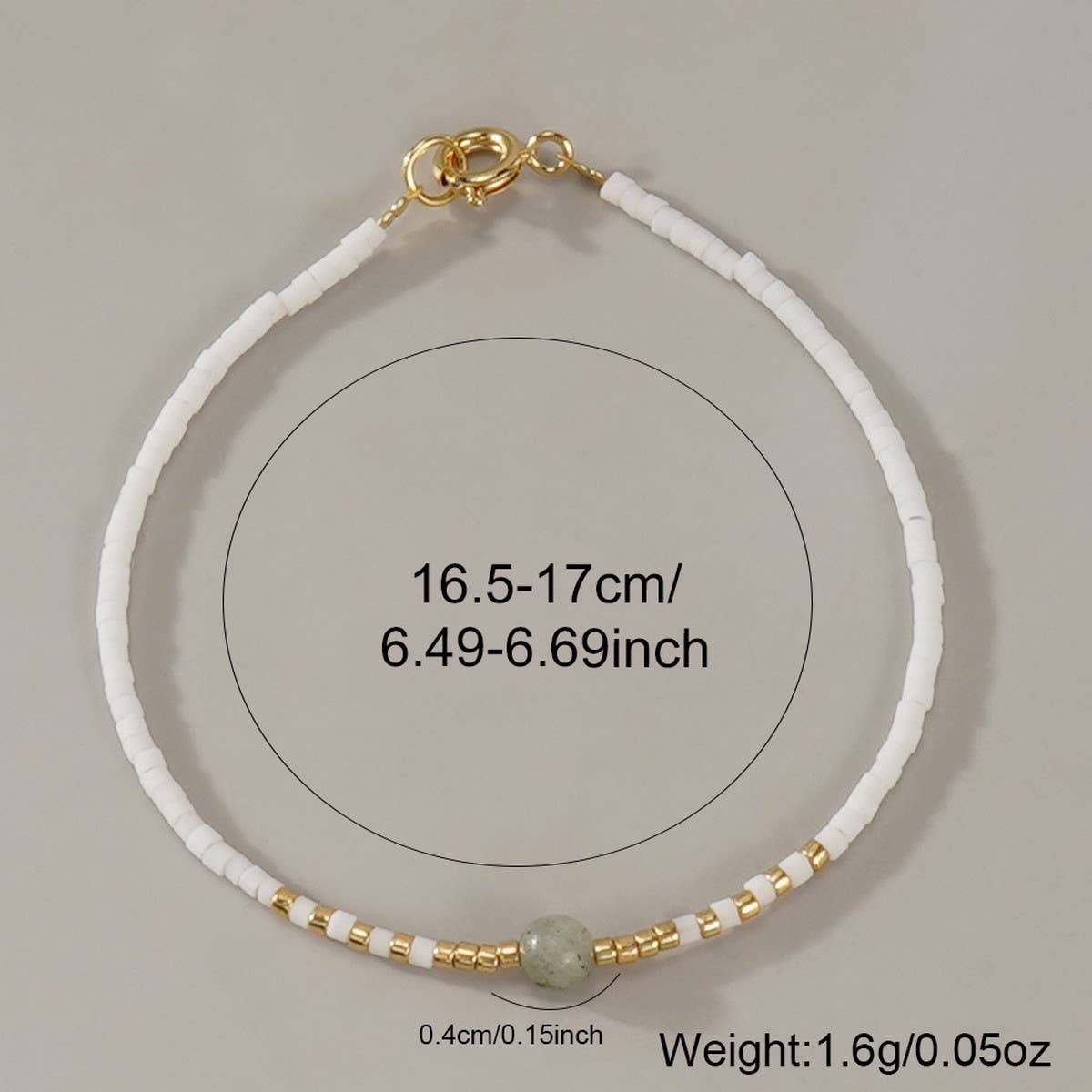 4MM POLISHED SEMI-PRECIOUS STONE BRACELET_CWMM3885