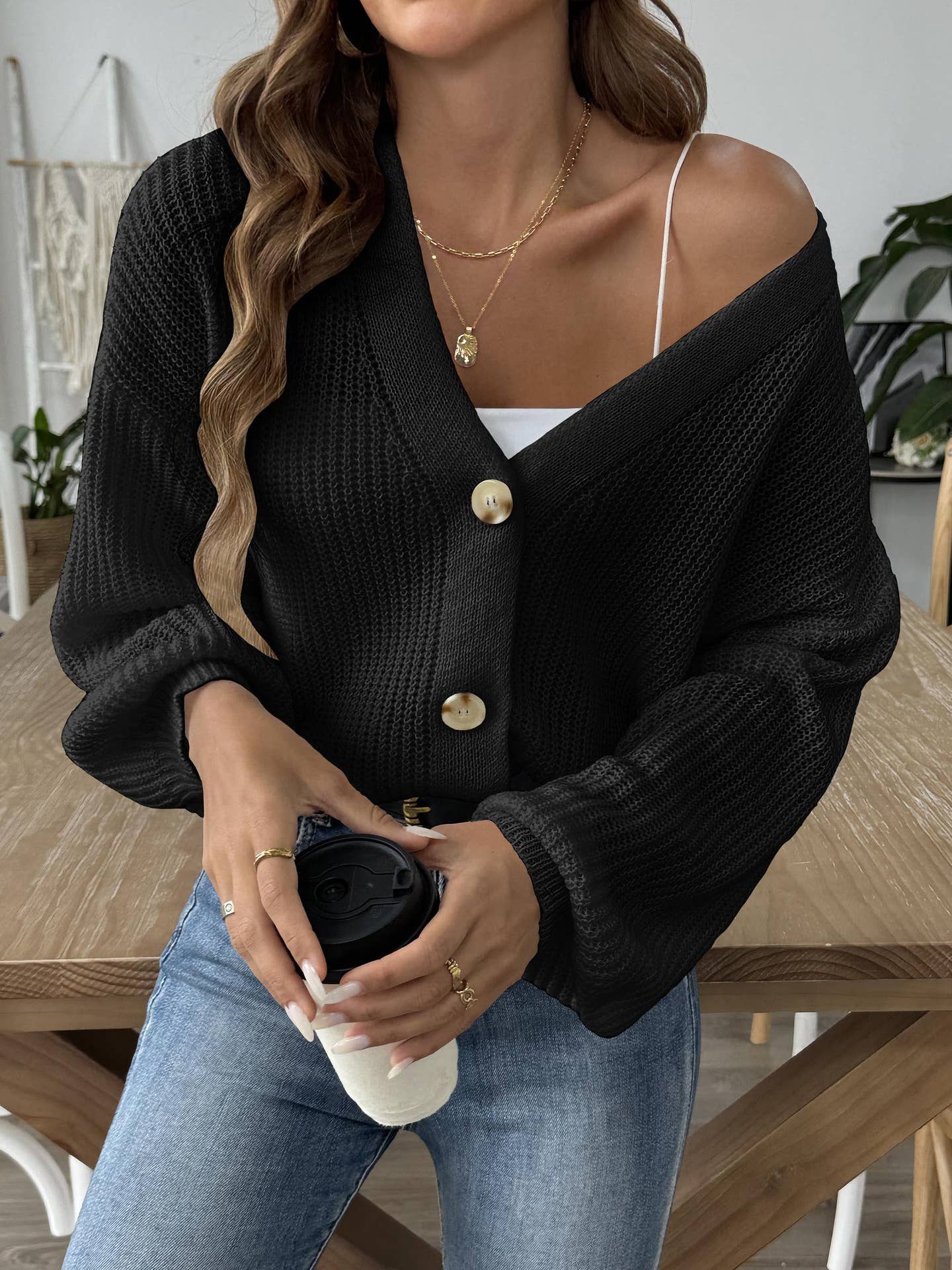 SIMPLE SHORT SINGLE BREASTED CARDIGAN COAT