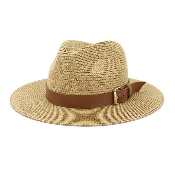 BEACH SUMMER CASUAL STRAW PANAMA HAT_CWAH059-B20223