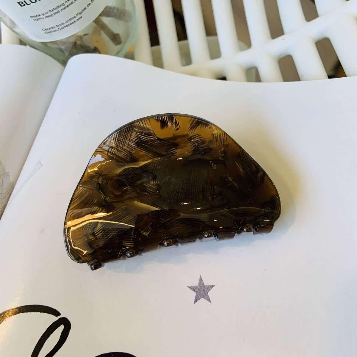 CANDY COLOR LIGHT LUXURY HALF CIRCLE HAIRPIN_CWAHA2150