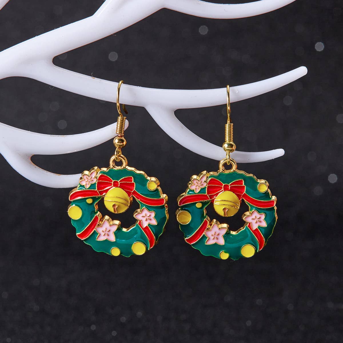 NEW CHRISTMAS BELL ASYMMETRICAL EARRINGS