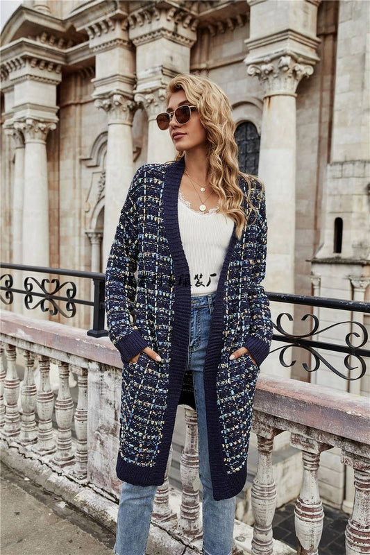 CWOCAL0926_MID-LENGTH COLORFUL KNITTED COAT