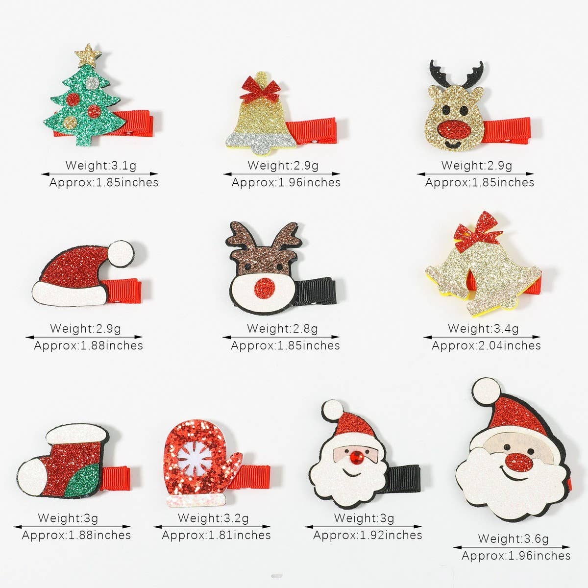 Glitter Pink Reindeer Hair Clip for Kids