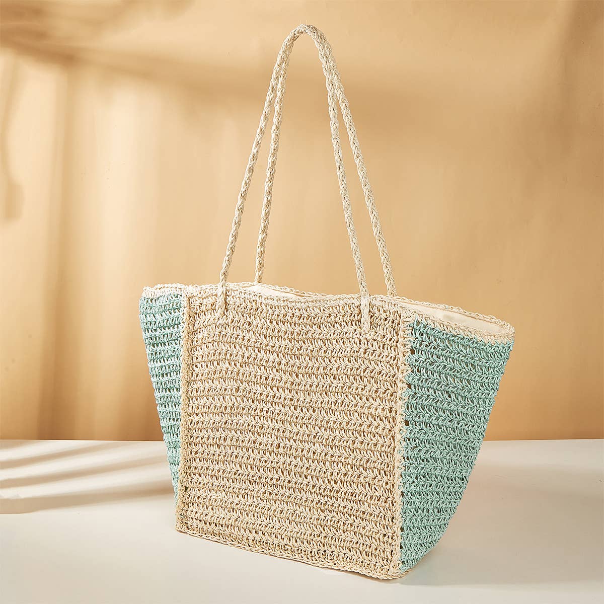 WOMEN HANDMADE WOVEN SHOULDER CROSSBODY TOTE BAG_CWAB0819