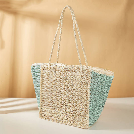 WOMEN HANDMADE WOVEN SHOULDER CROSSBODY TOTE BAG_CWAB0819