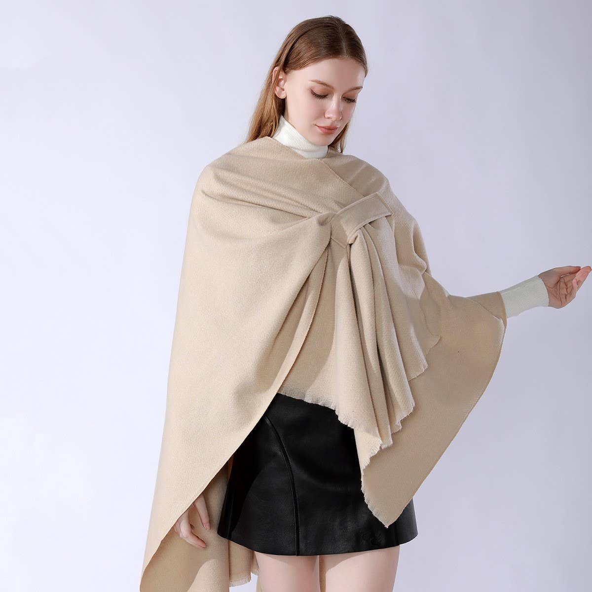 PURE COLOR HIGH-GRADE WARM CASHMERE SHAWL_CWMM2091