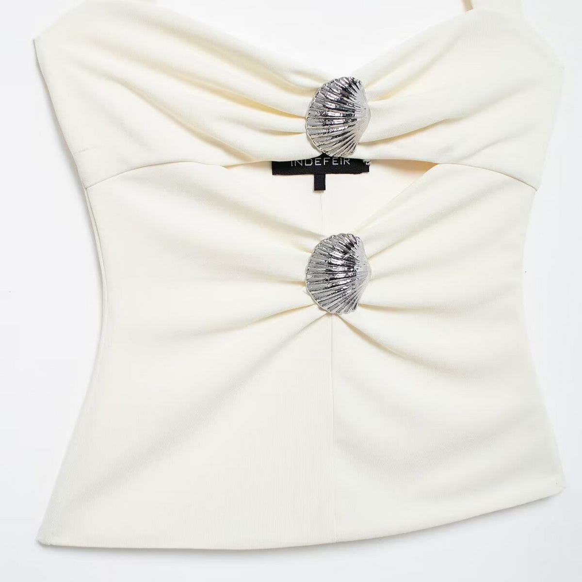 Halter Neck Top ? Shell Accent French Design