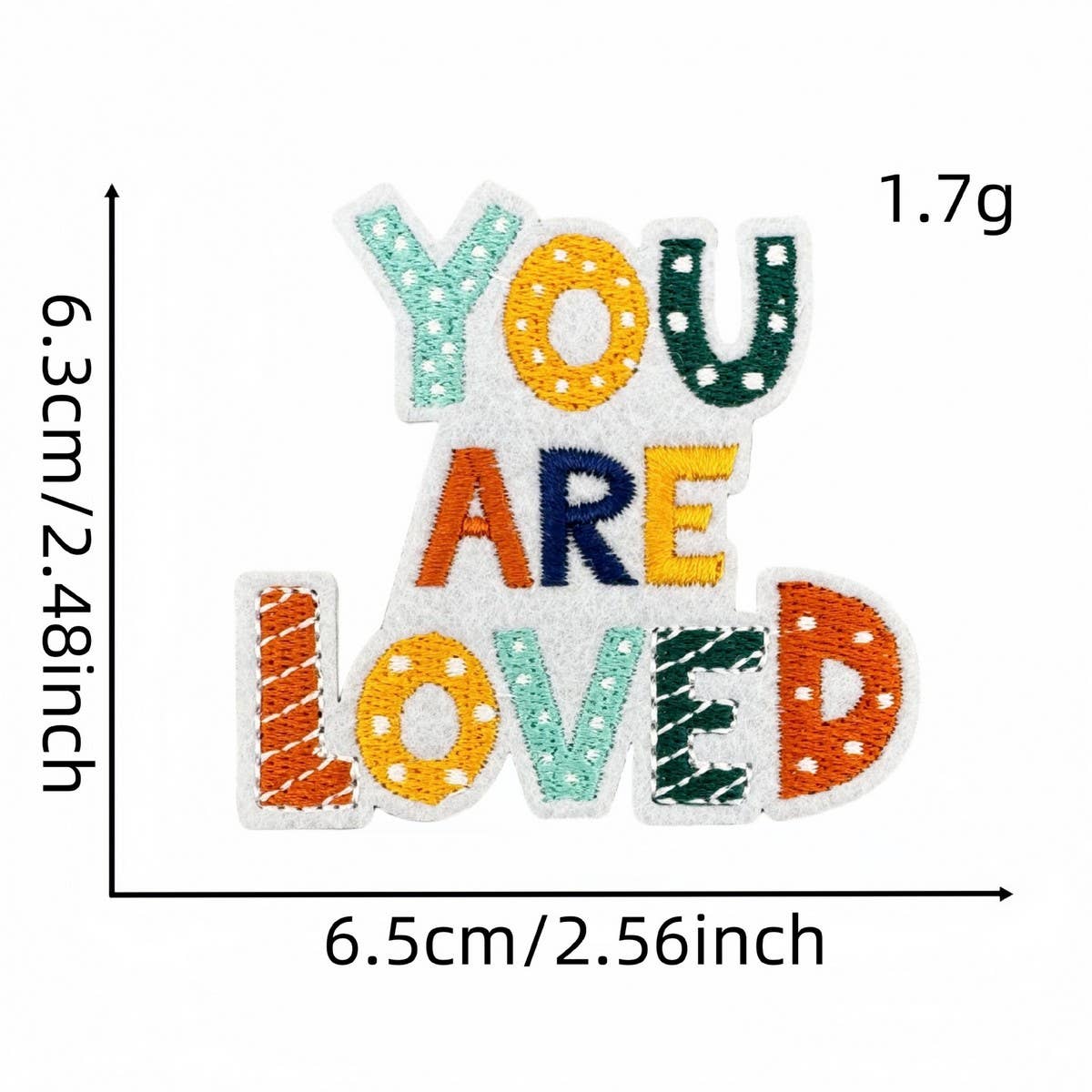 PERSONALIZED COLORFUL ENGLISH EMBROIDERY PATCH_CWMM4029