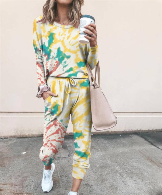 PRINTED HOME WEAR LONG SLEEVE SUIT FOR WOMEN