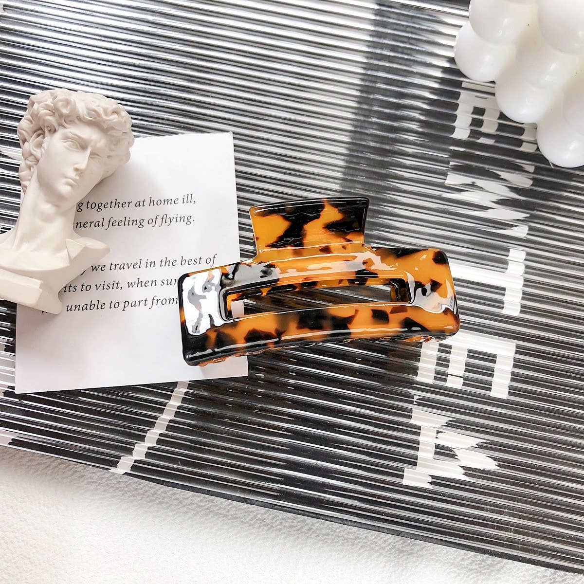 Elegant Square Hair Claw - Medium Acetate Clip_CWAHA1483