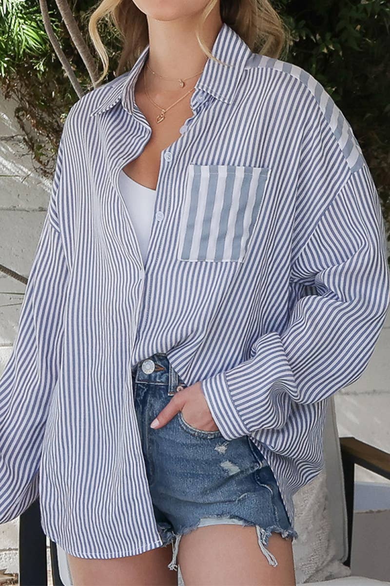 WOMEN FASHION STRIPED SHIRT_CWTSTL717