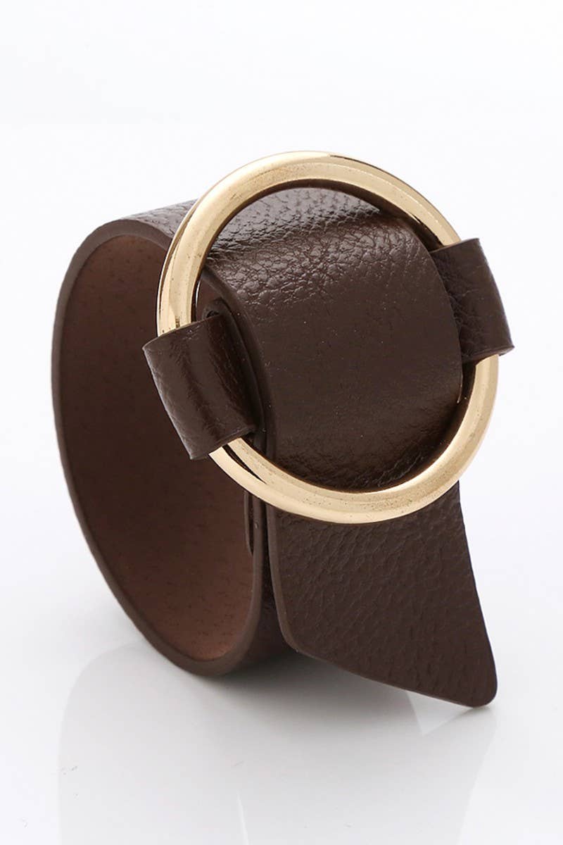 SIMPLE RING POINT WIDE FASHION BRACELET_CWAJE001