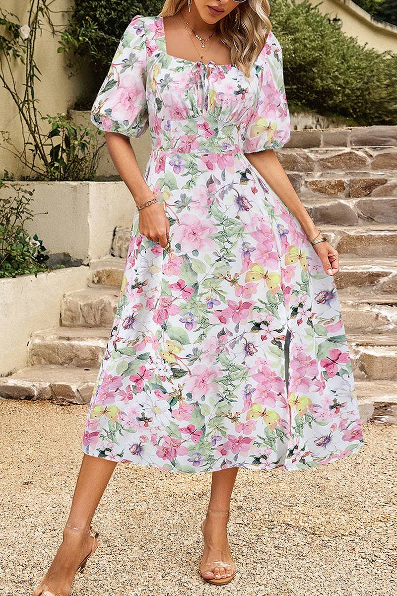 CWDMD6220_FLORAL LANTERN SLEEVE ELEGANT MAXI DRESS