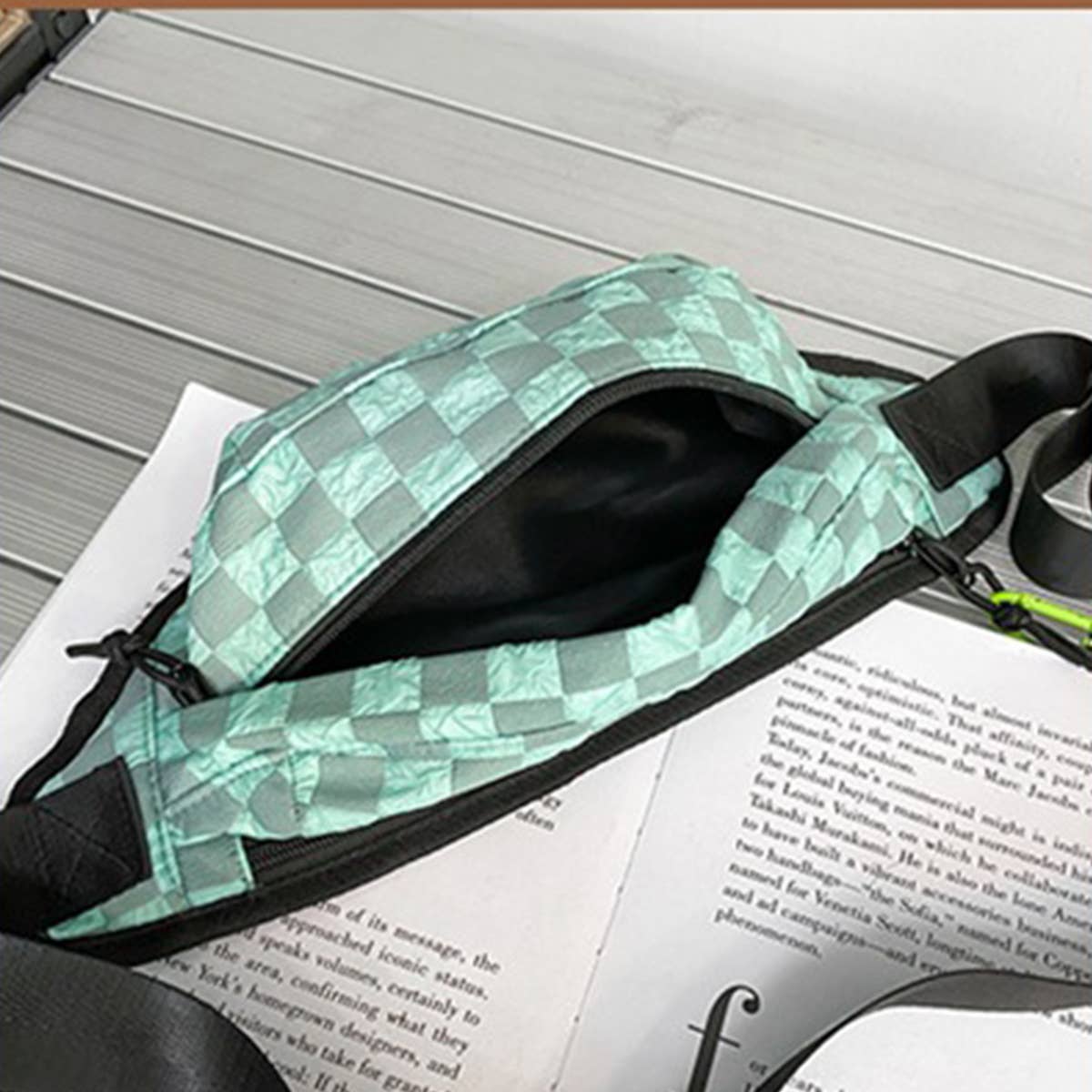 SIMPLE PLAID WAIST BAG SHOULDER BAG_CWAB1604