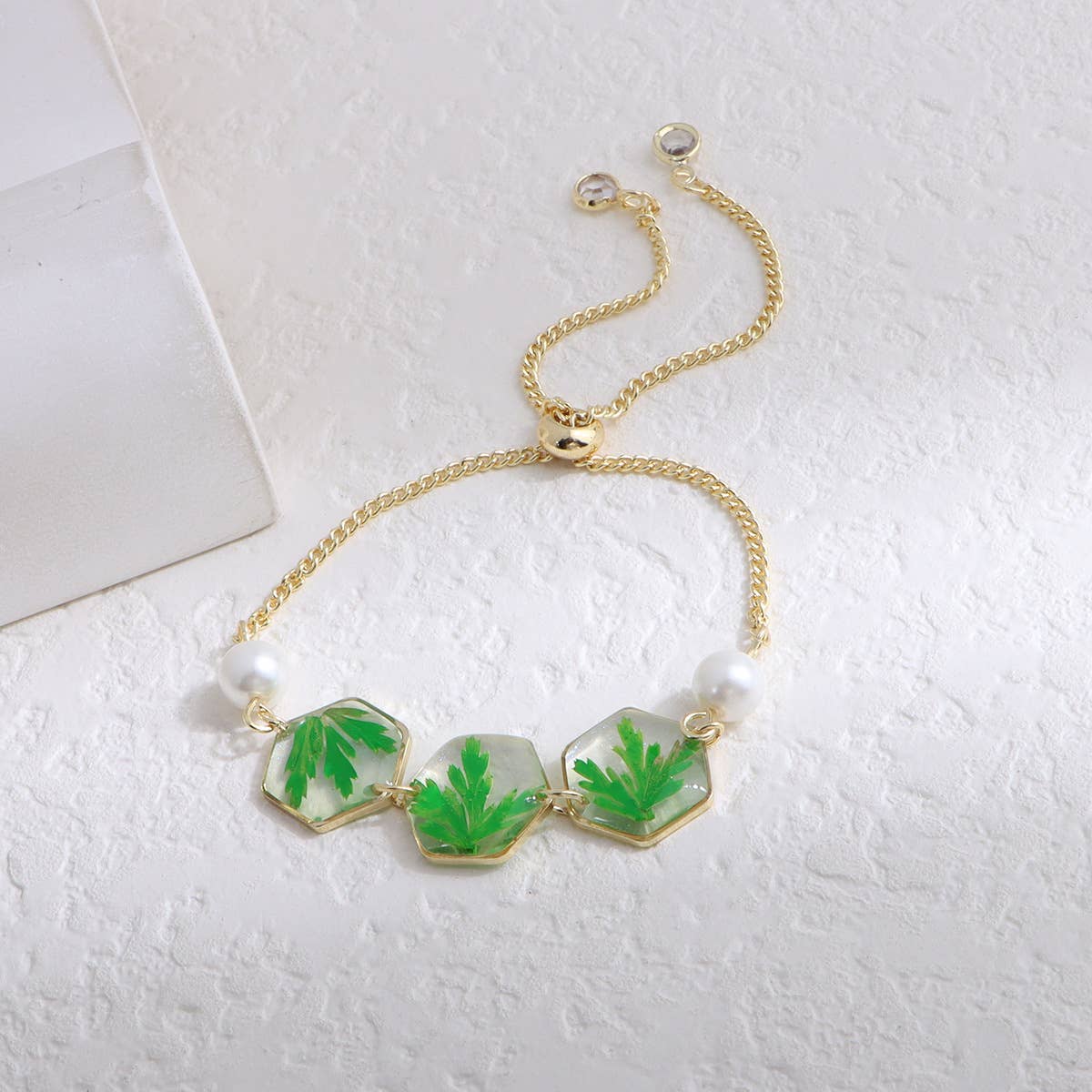 Epoxy resin flower new Chinese-style bracelet