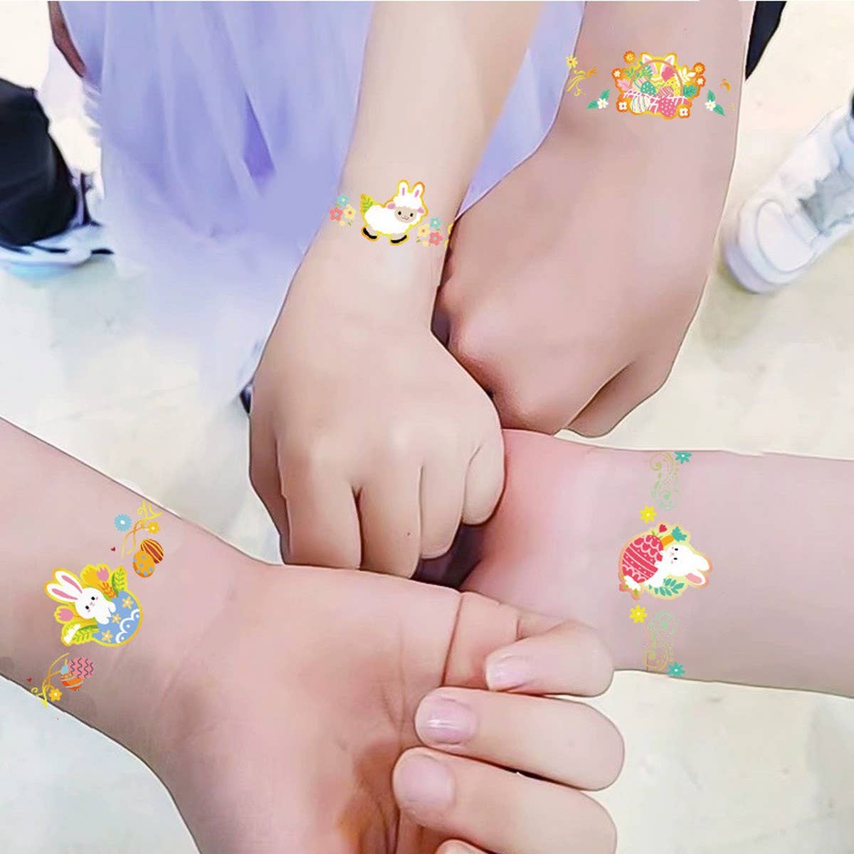 Easter Rabbit Wrist Tattoos ? Kids Watch Style