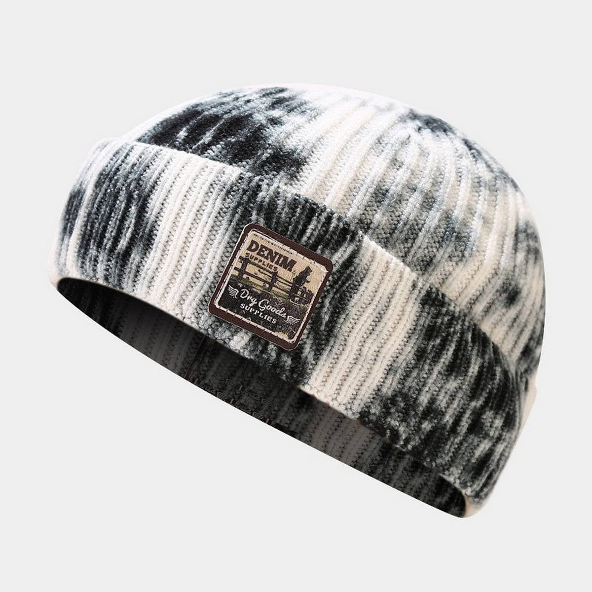 LABEL TIE-DYED MELON-SHAPED HAT KNITTED HAT_CWAH2076