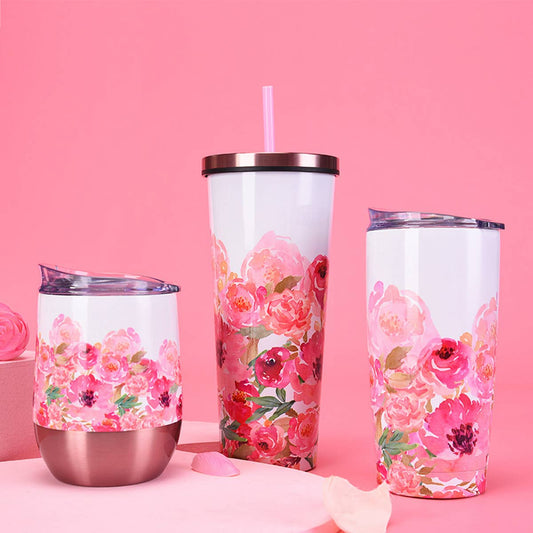 FASHIONABLE PRINTED STRAW THERMOS CUP