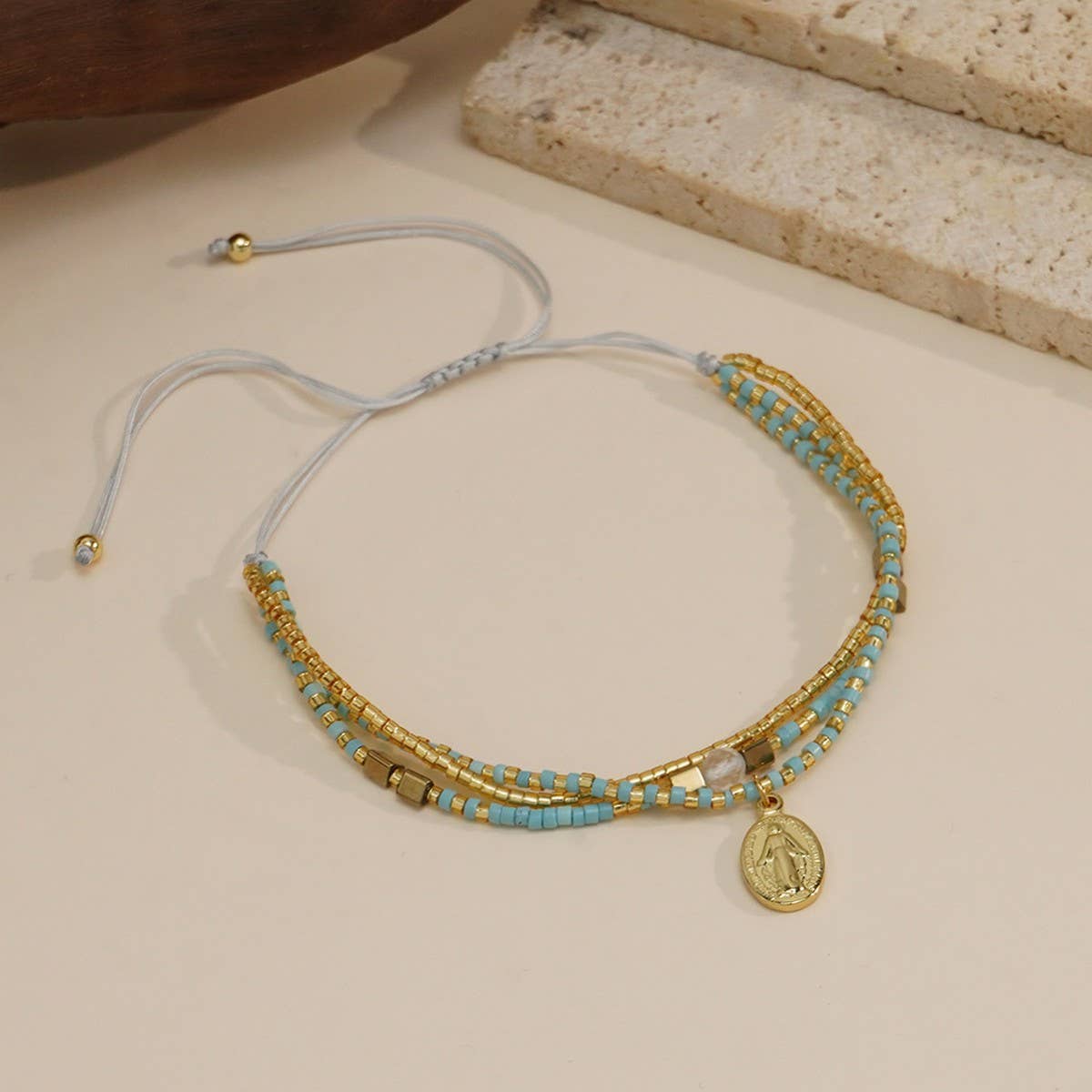 RICE BEAD HAND-WOVEN MULTI-LAYERED BRACELET_CWAB4633