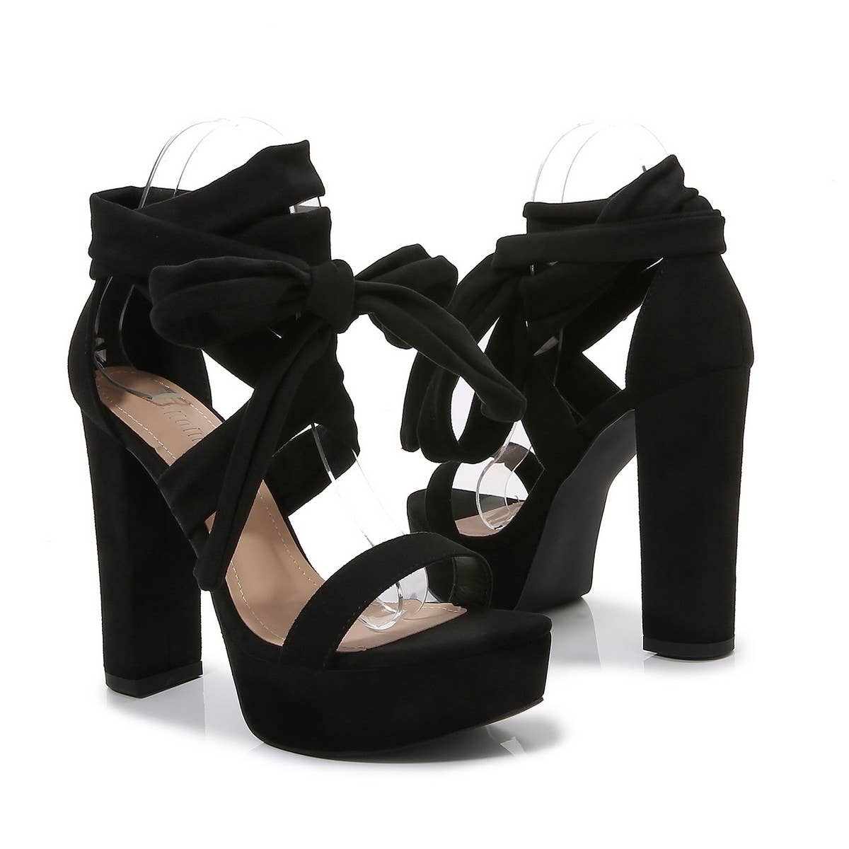 SOLID COLOR NEW SUEDE STRAPPY HIGH HEELS_CWSHS0644