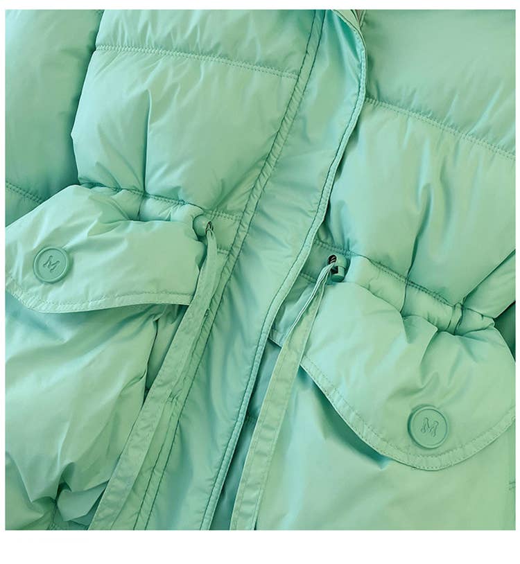 Fashion waist thickened padded warm jacket