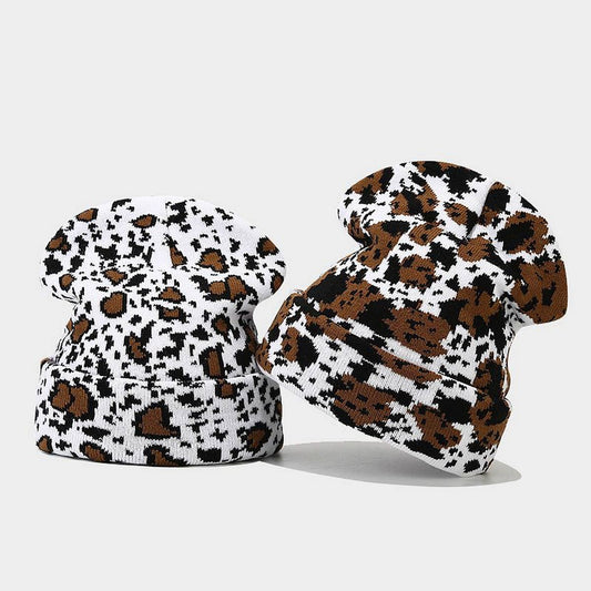 FASHIONABLE LEOPARD JACQUARD KNITTED HAT_CWAH1621
