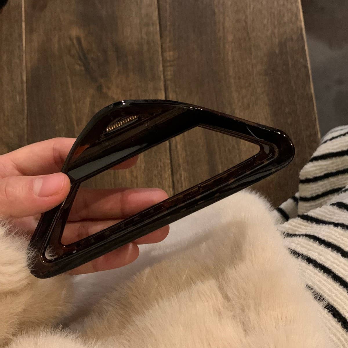 Dark Tea Hair Claw Minimalist Shark Clip for Women