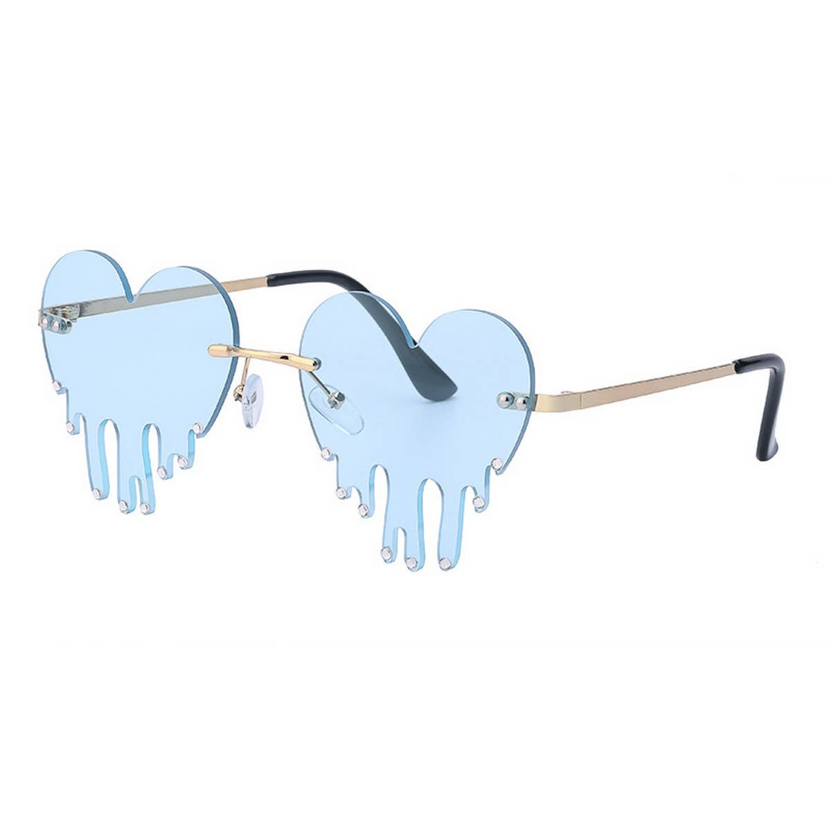 FASHIONABLE DIAMOND MELTING HEART SUNGLASSES