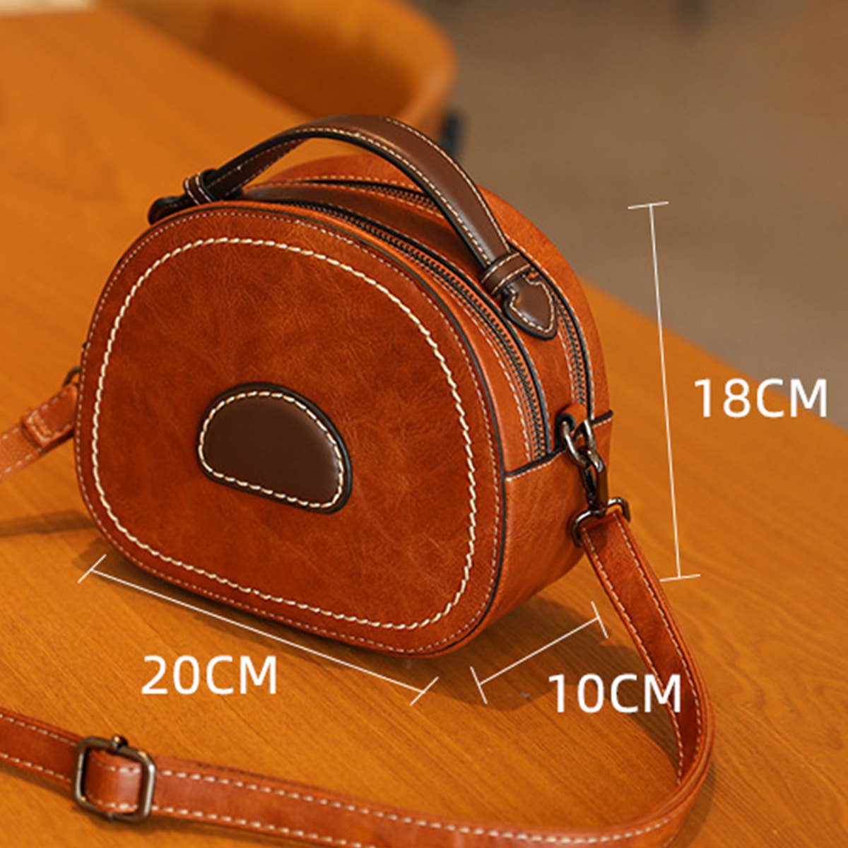 CASUAL RETRO DISTRESSED SHOULDER BAG_CWAB2985