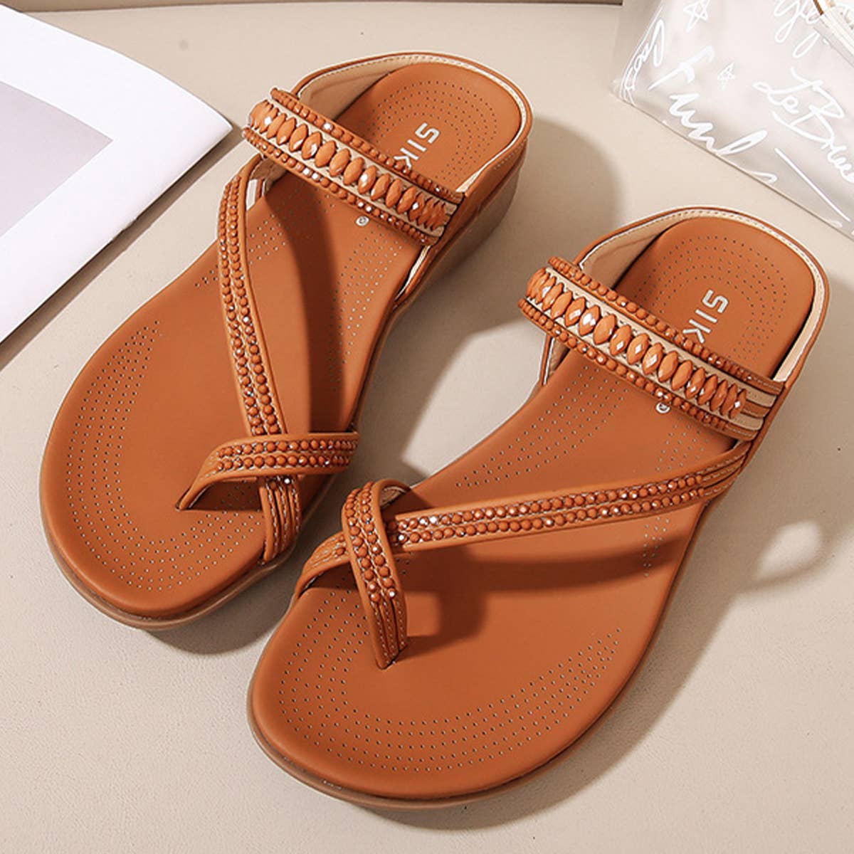 CROSS STRAP COMFORTABLE CASUAL SANDALS SLIPPERS