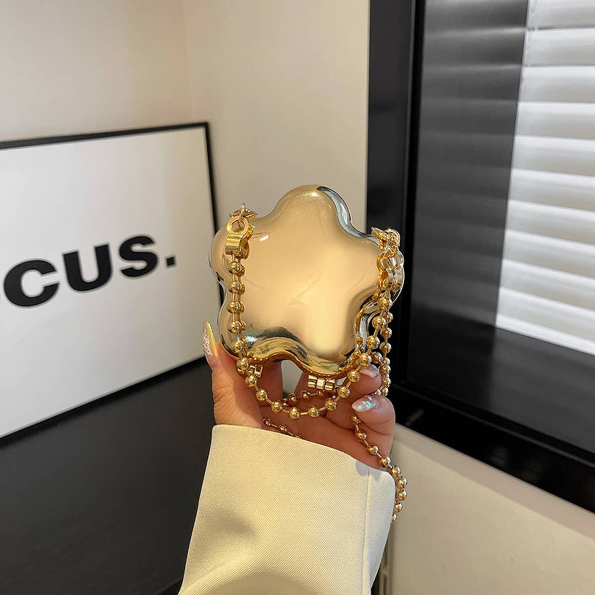 STAR SHAPE EVENING CLUTCH  BAG SHOULDER BAG_CWAB3262