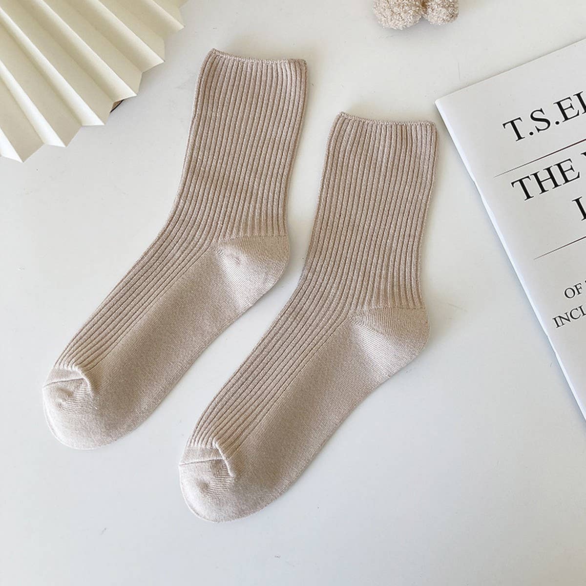 AUTUMN AND WINTER STRIPED WOMEN'S MID-CALF SOCKS_CWMS0985