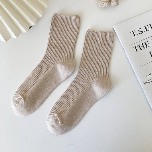 AUTUMN AND WINTER STRIPED WOMEN'S MID-CALF SOCKS_CWMS0985