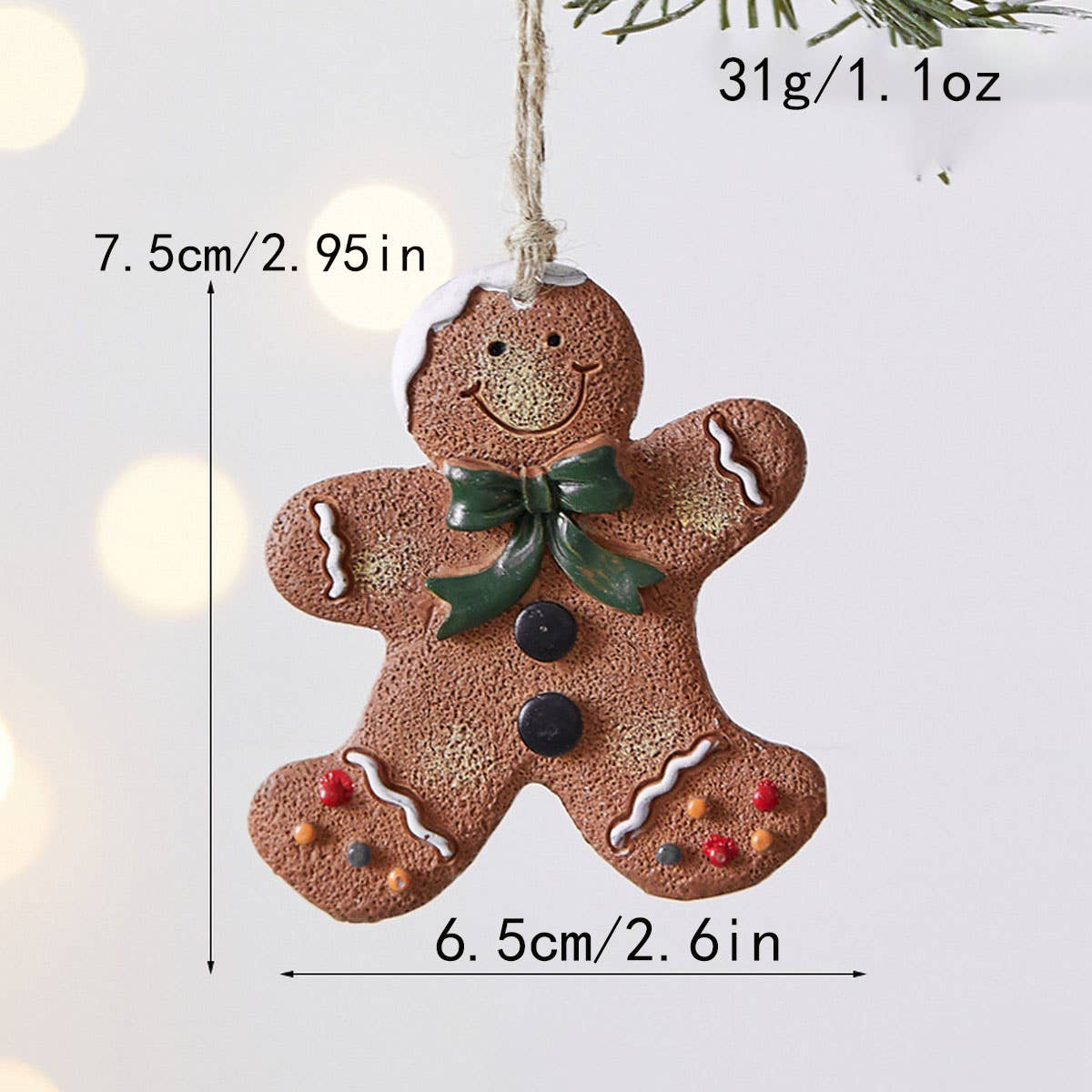 CWMM10419_CHRISTMAS GINGERBREAD MAN TREE ORNAMENT DECOR