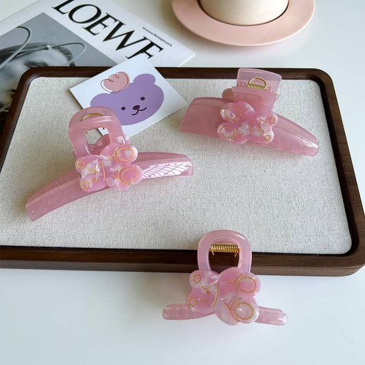 Sweet Bear Acetate Hair Claw Cute Medium Clip