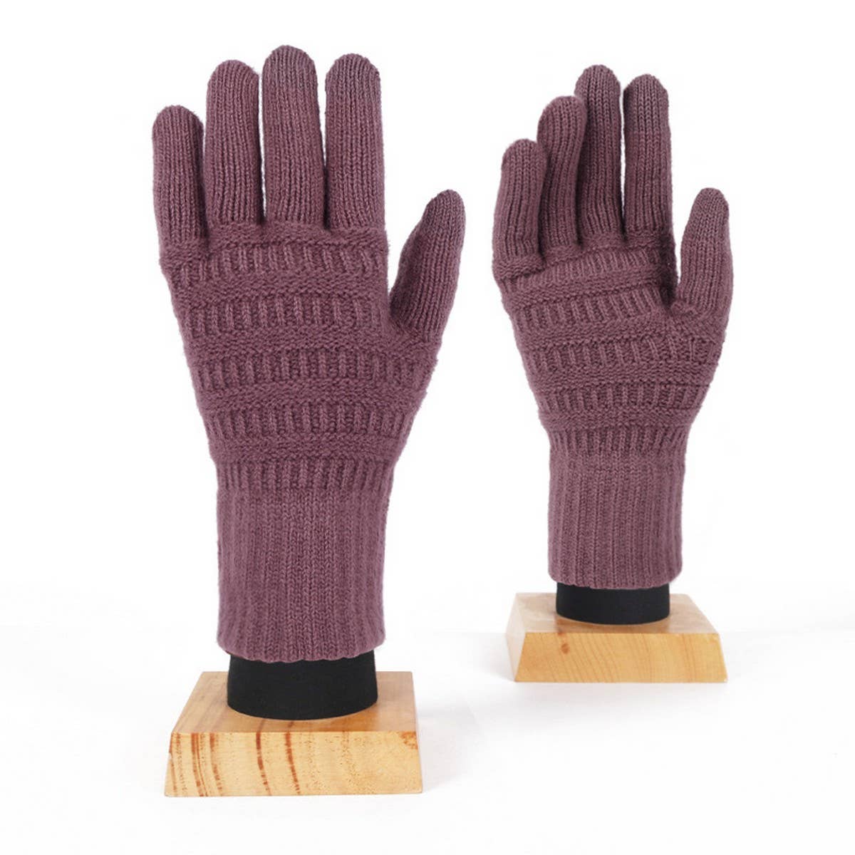WINTER JACQUARD BRUSHED KNIT TOUCHSCREEN GLOVES_CWAG0401