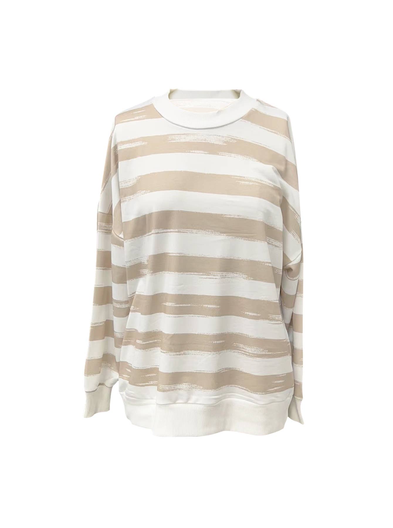 SILHOUETTE STRIPED PULLOVER FASHION HOODIE