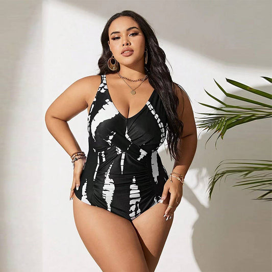 WOMEN'S PLUS SIZE ONE PIECE BIKINI SWIMSUIT
