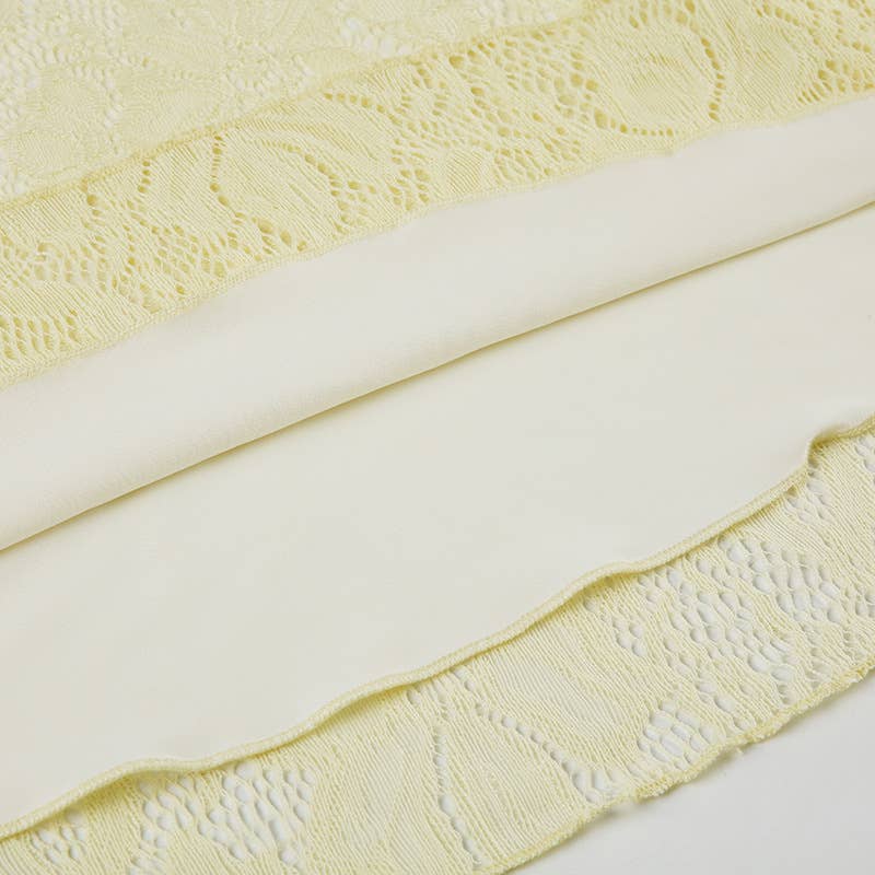 Sexy square neck slim lace A-line halter dress