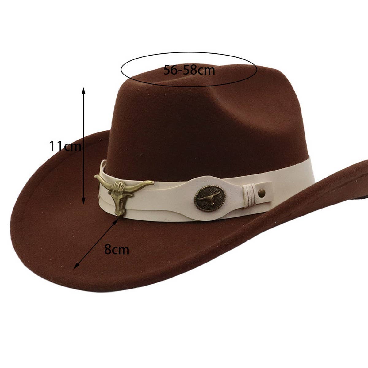 Unisex Wool Fedora Jazz Hat Western Ethnic Style_CWAH04427