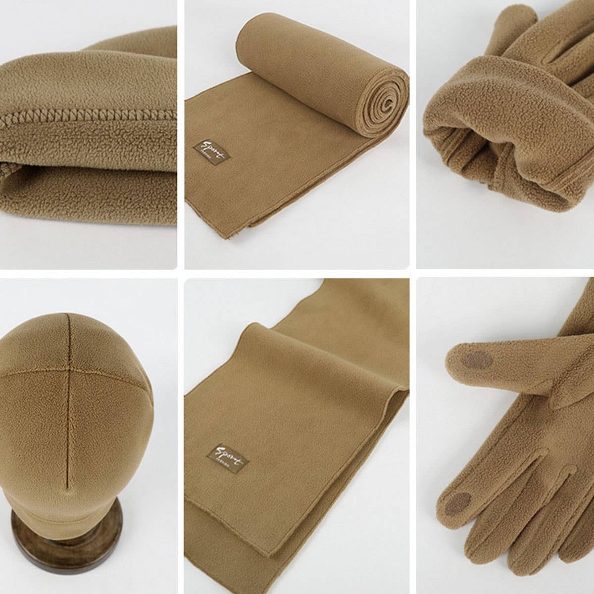 WINTER OUTDOOR COLD-PROOF HAT THREE-PIECE SET