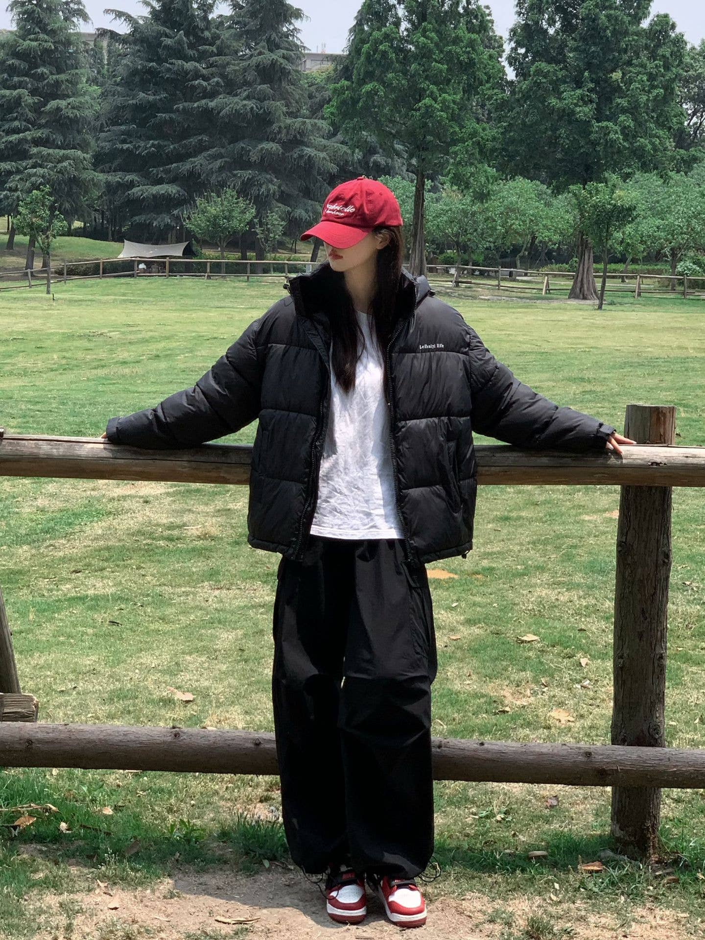 Add velvet and thick short cotton-padded jacket