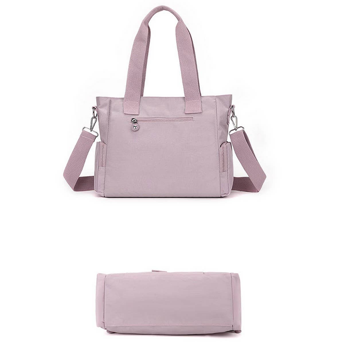 SIMPLE LARGE CAPACITY NYLON SHOULDER BAG_CWASC1787