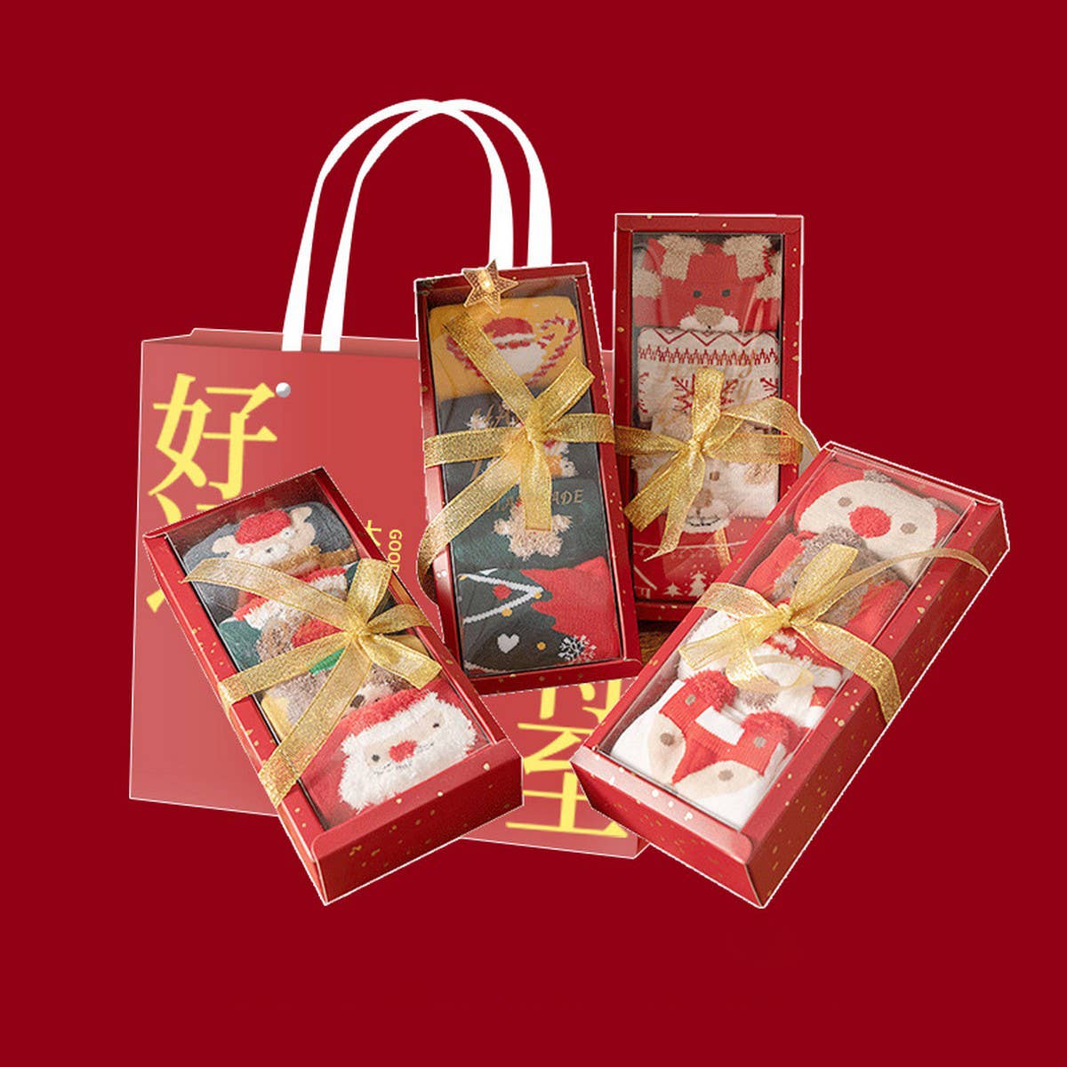 CWMS02730_WOMEN CHRISTMAS CREW SOCKS GIFT WINTER