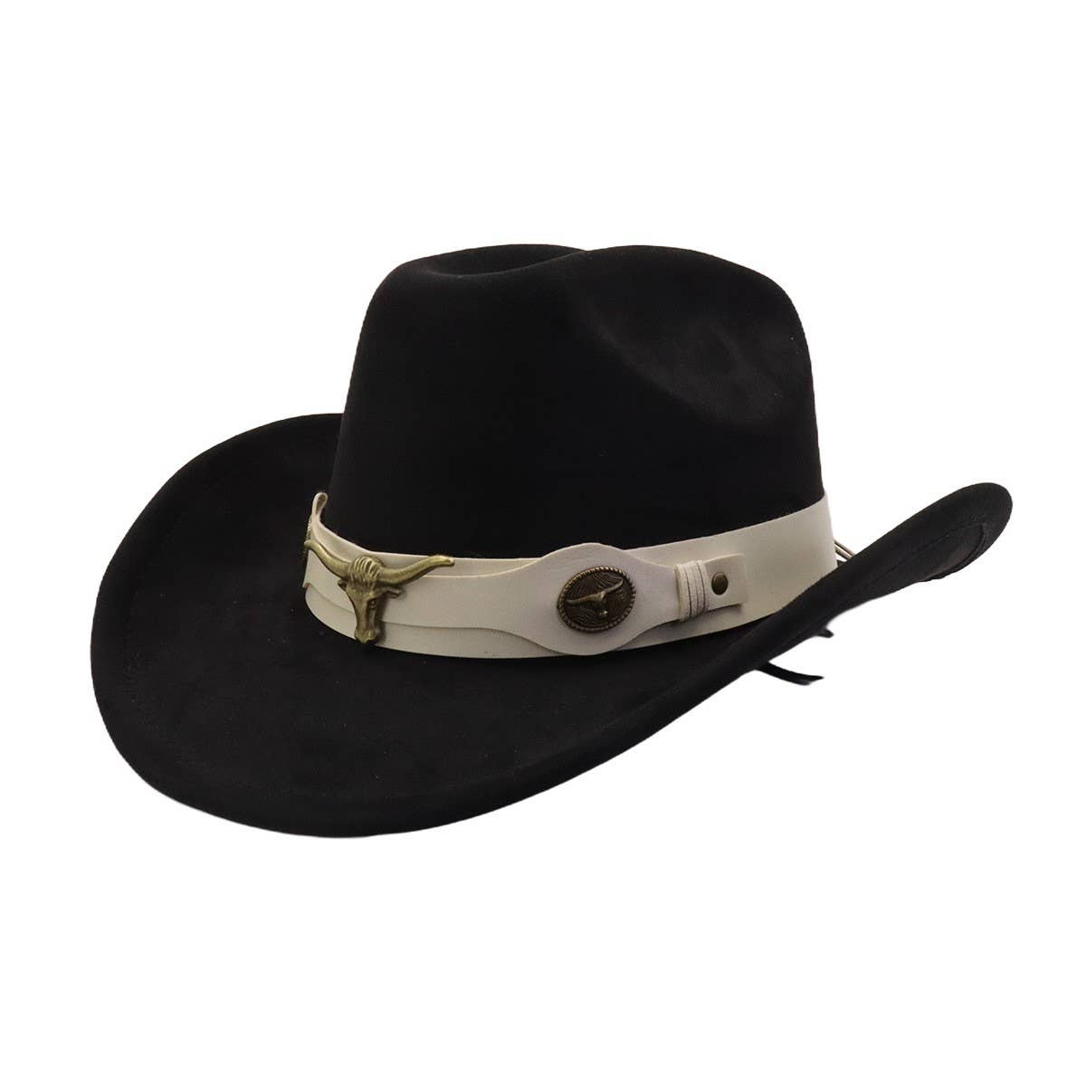 Western Ethnic Suede Cowboy Fedora Jazz Hat_CWAH04426