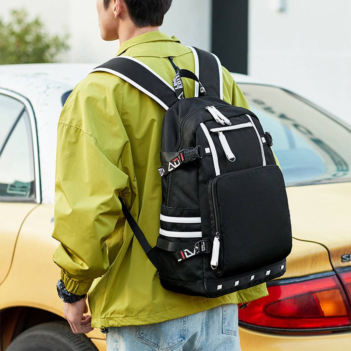 Lightning Print Backpacks for School Teen Boys_CWAB5374