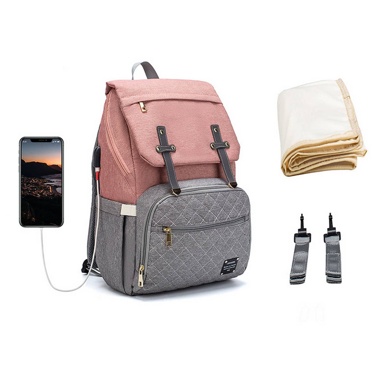 LIGHTWEIGHT WATERPROOF MOTHER AND BABY BACKPACK_CWAB2225
