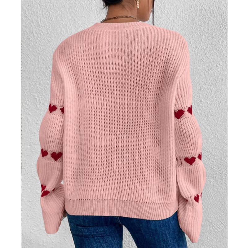 LONG SLEEVE STRIPED PULLOVER CREW-NECK SWEATER